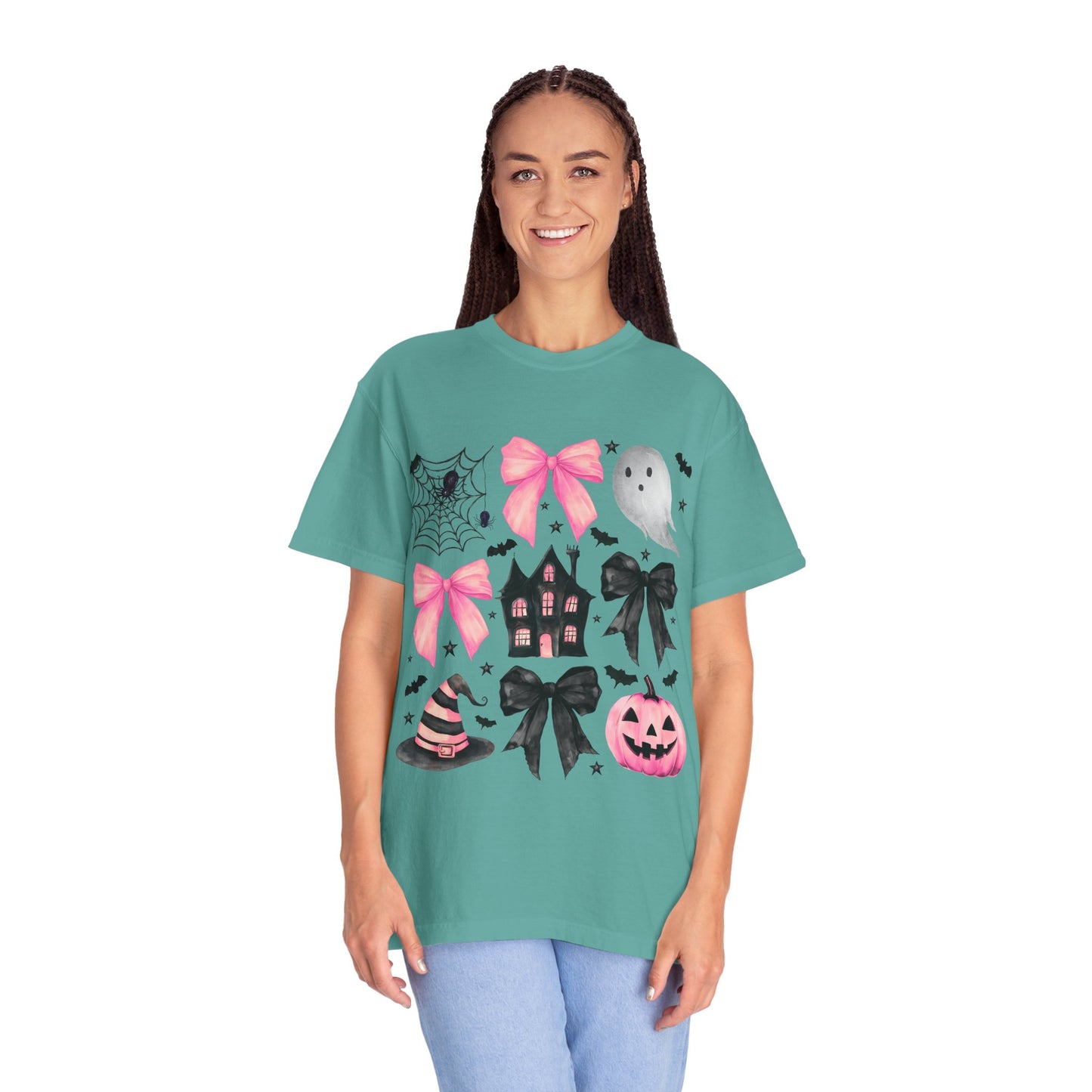 Halloween Graphic Tee, Spooky T-Shirt, Unisex Halloween Shirt, Ghost & Pumpkin Design, Autumn Casual Wear