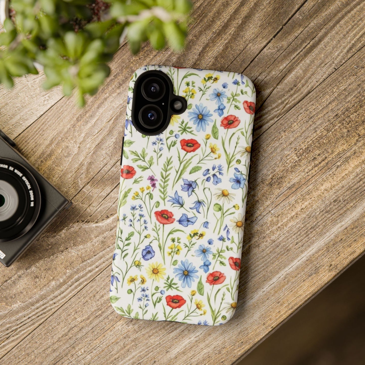 Floral Phone Case, Bohemian Style Tough Case, Nature Inspired Phone Cover, Gift for Her, Summer Vibes