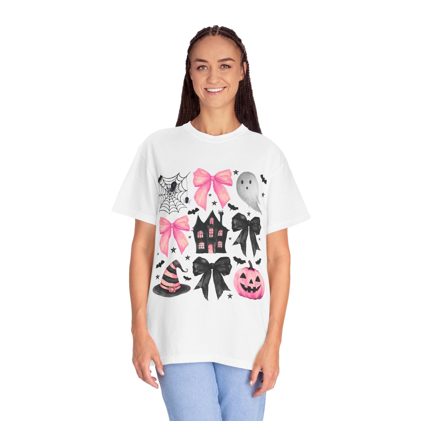 Halloween Graphic Tee, Spooky T-Shirt, Unisex Halloween Shirt, Ghost & Pumpkin Design, Autumn Casual Wear