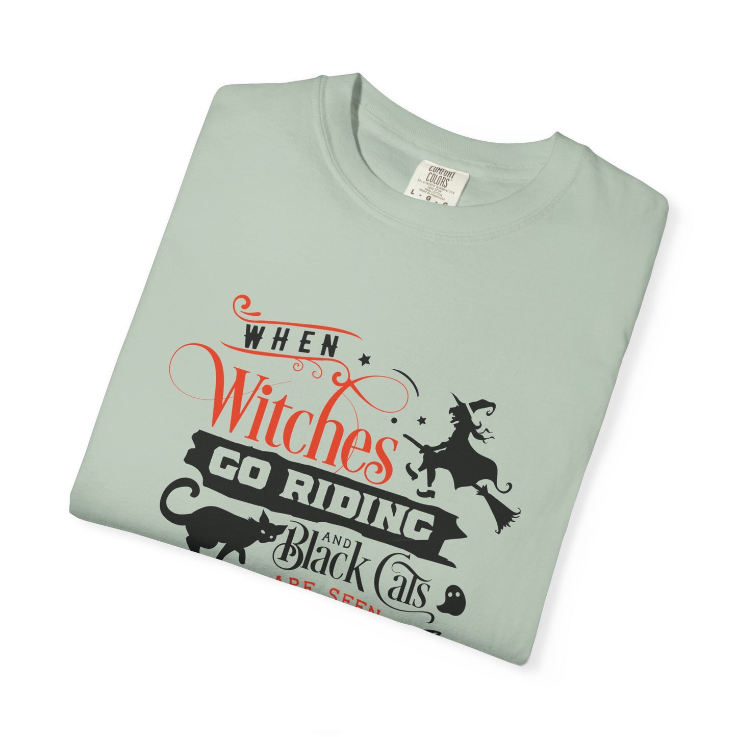 Halloween Witches T-Shirt, Spooky Tee, Unisex Graphic Shirt, Perfect for Fall Celebrations, Cat Lovers Gift, Witchy Apparel
