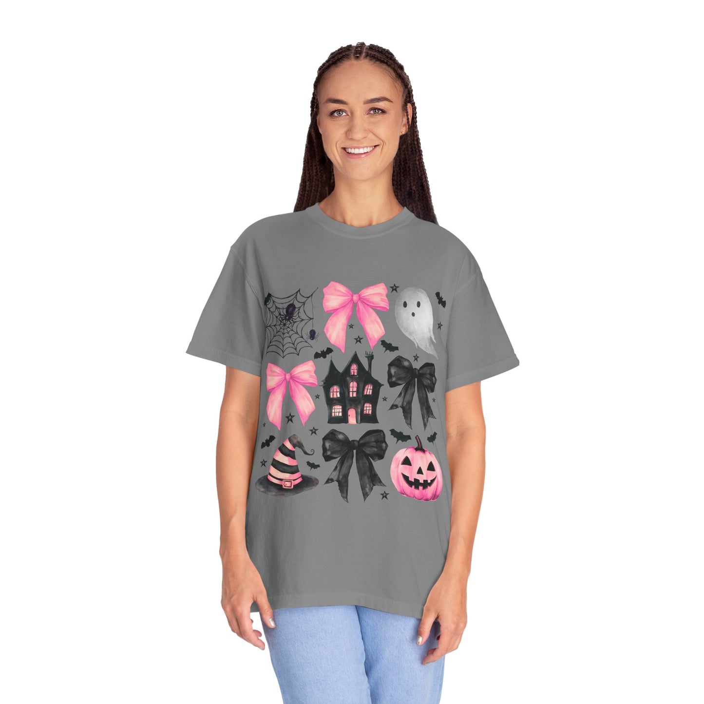 Halloween Graphic Tee, Spooky T-Shirt, Unisex Halloween Shirt, Ghost & Pumpkin Design, Autumn Casual Wear