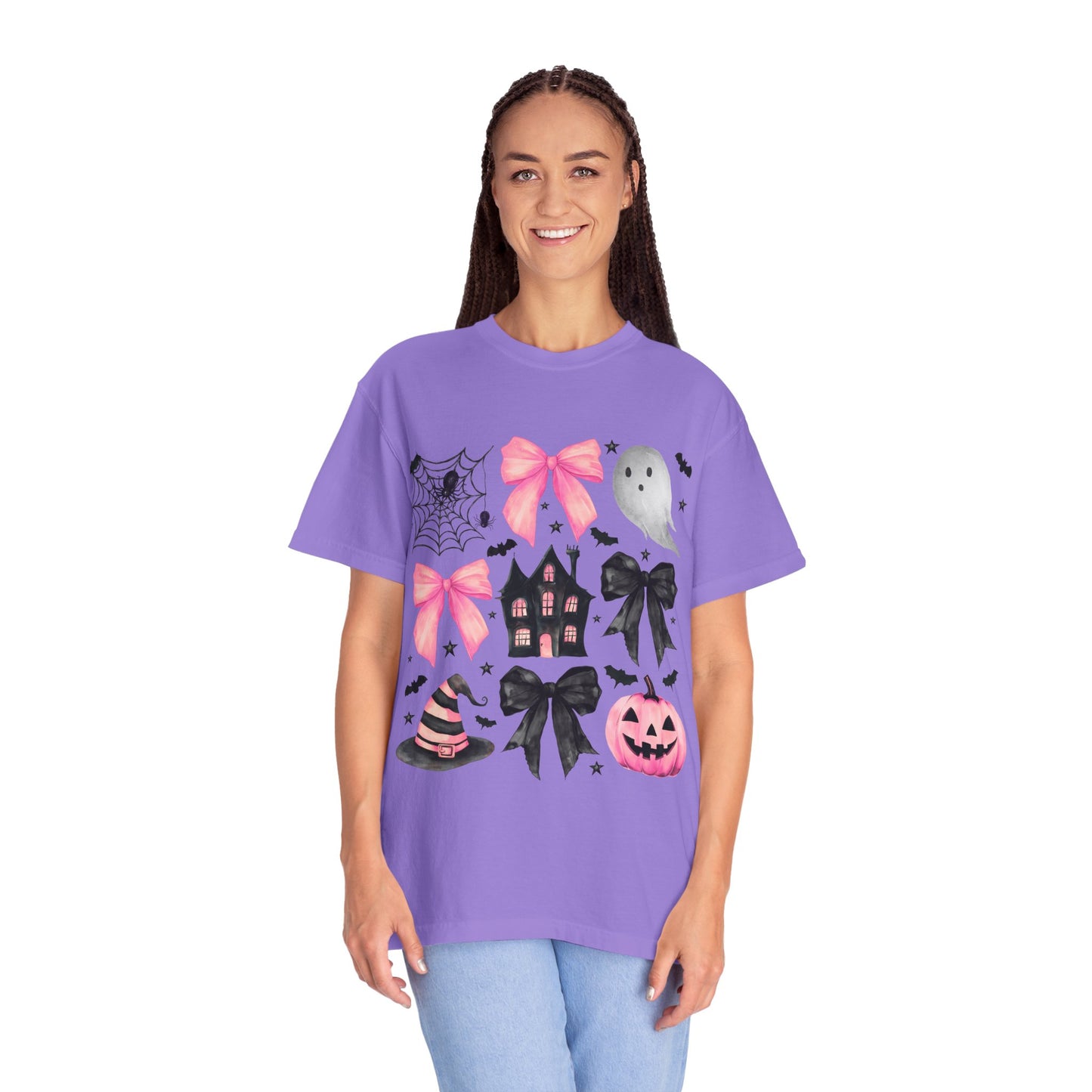 Halloween Graphic Tee, Spooky T-Shirt, Unisex Halloween Shirt, Ghost & Pumpkin Design, Autumn Casual Wear
