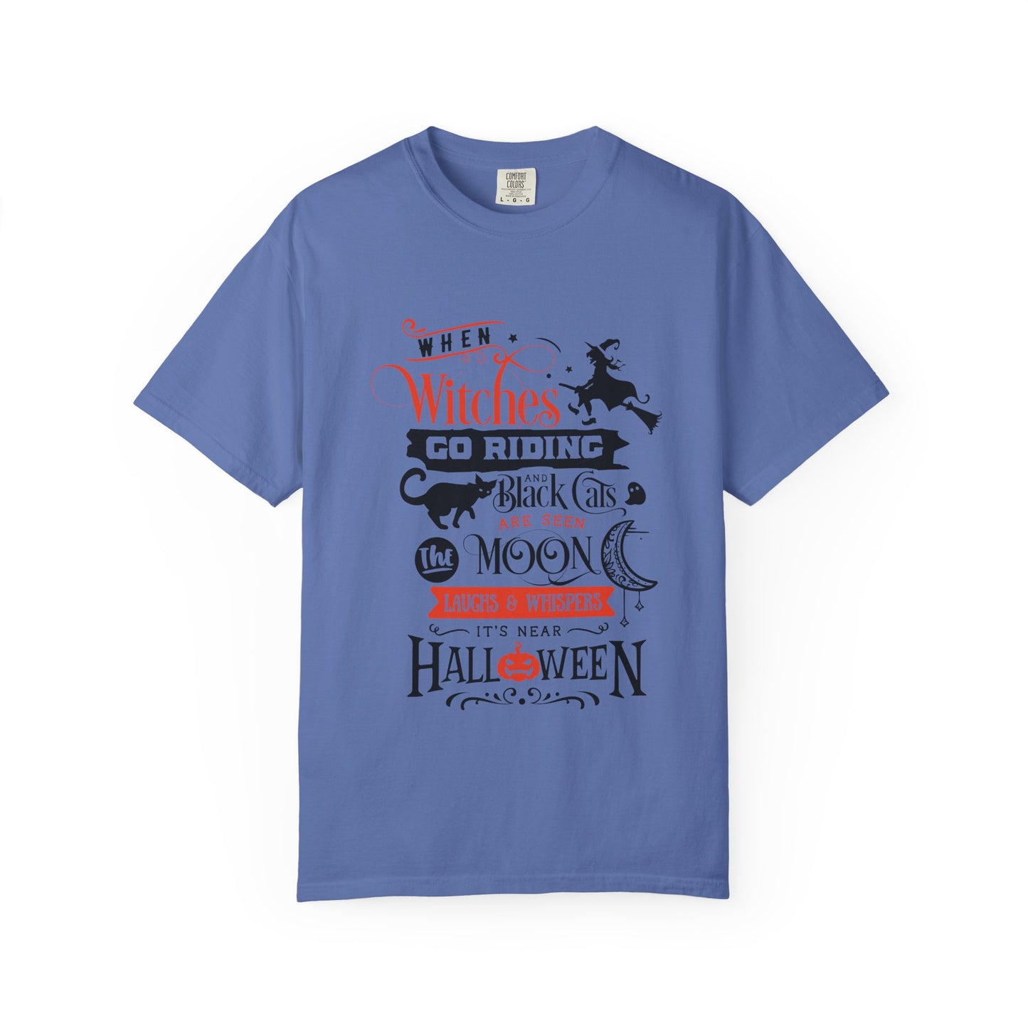 Halloween Witches T-Shirt, Spooky Tee, Unisex Graphic Shirt, Perfect for Fall Celebrations, Cat Lovers Gift, Witchy Apparel