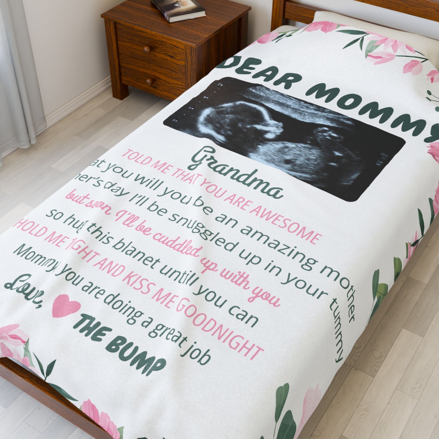 Velveteen Plush Blanket - Dear Mommy
