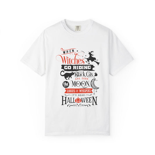 Halloween Witches T-Shirt, Spooky Tee, Unisex Graphic Shirt, Perfect for Fall Celebrations, Cat Lovers Gift, Witchy Apparel