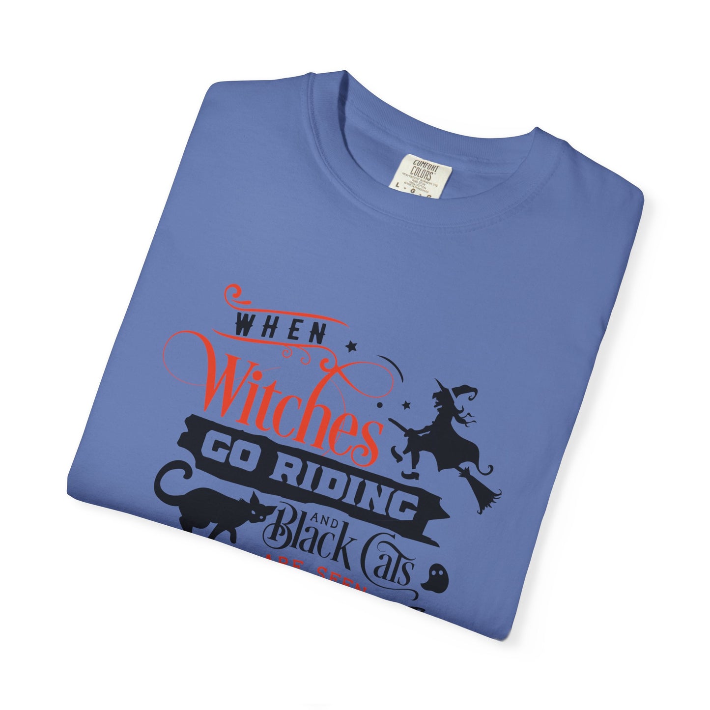 Halloween Witches T-Shirt, Spooky Tee, Unisex Graphic Shirt, Perfect for Fall Celebrations, Cat Lovers Gift, Witchy Apparel