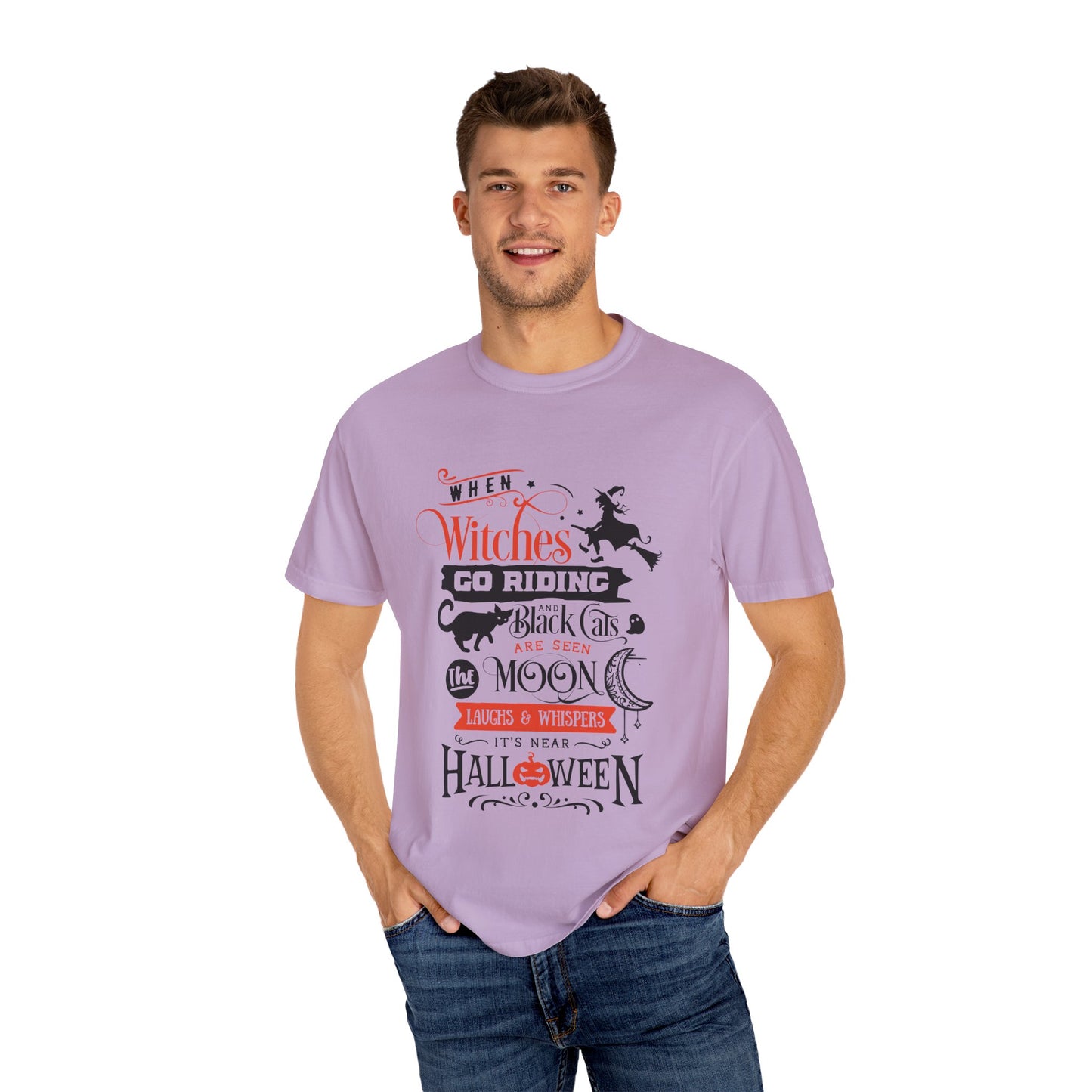 Halloween Witches T-Shirt, Spooky Tee, Unisex Graphic Shirt, Perfect for Fall Celebrations, Cat Lovers Gift, Witchy Apparel
