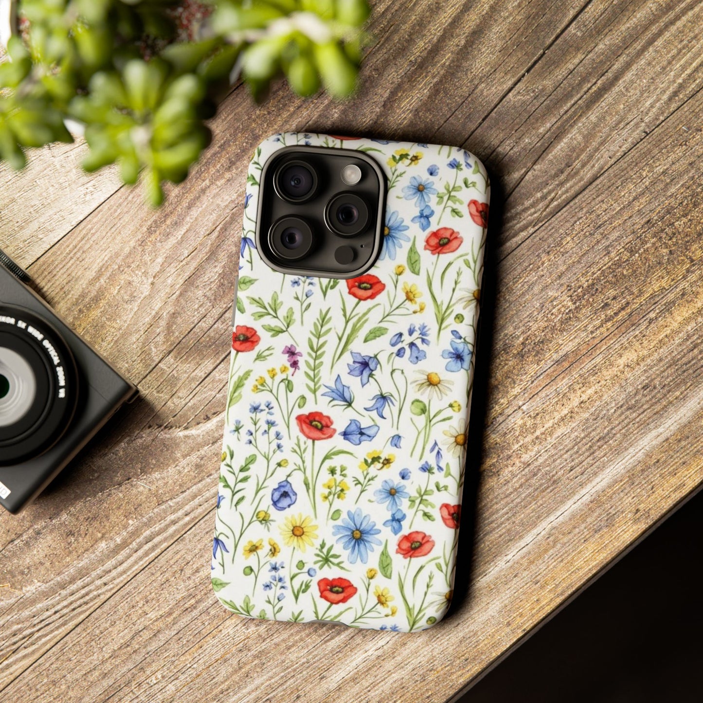 Floral Phone Case, Bohemian Style Tough Case, Nature Inspired Phone Cover, Gift for Her, Summer Vibes