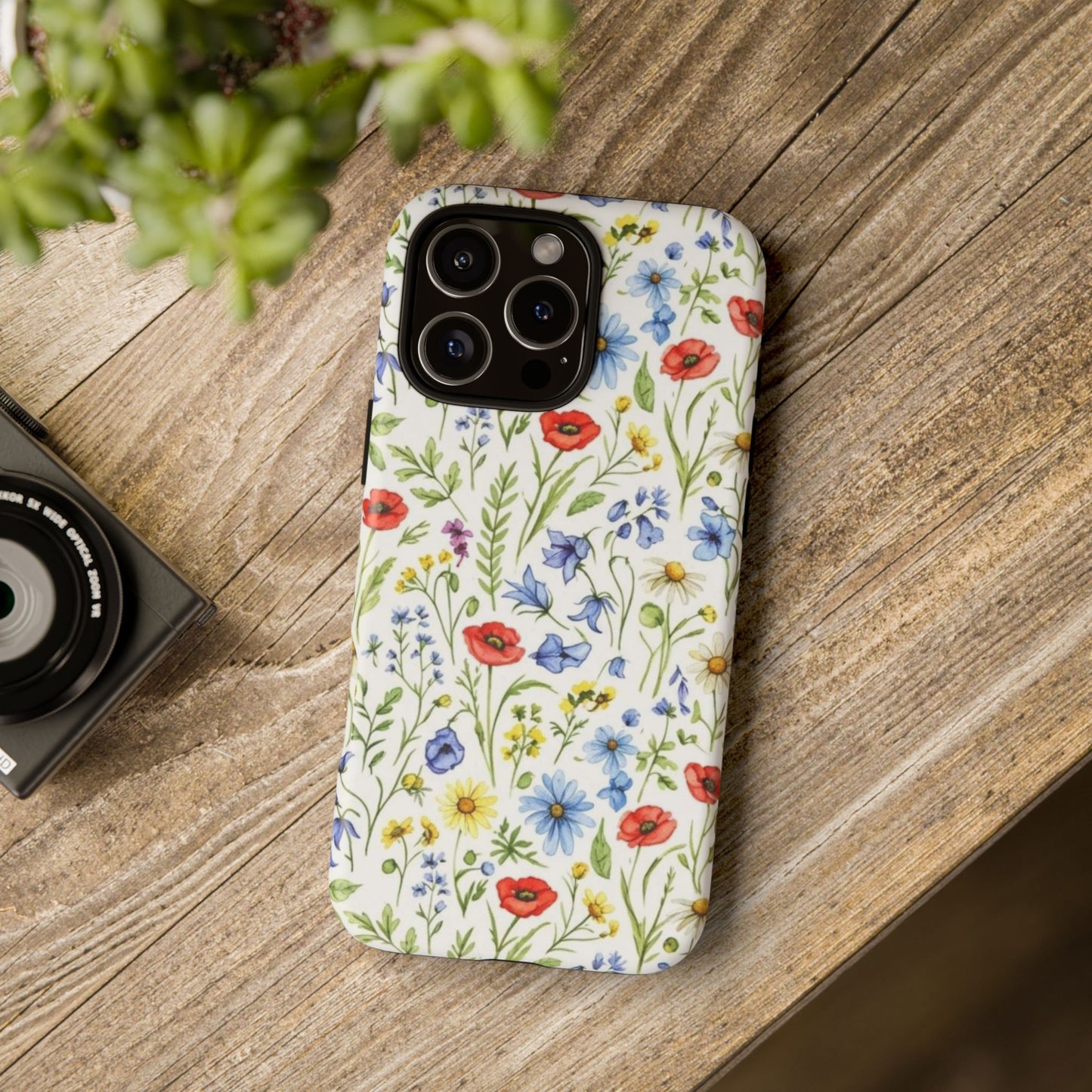 Floral Phone Case, Bohemian Style Tough Case, Nature Inspired Phone Cover, Gift for Her, Summer Vibes