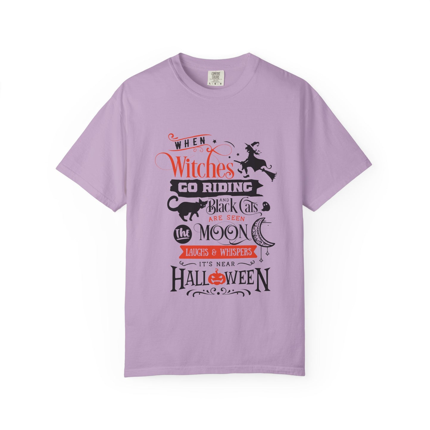 Halloween Witches T-Shirt, Spooky Tee, Unisex Graphic Shirt, Perfect for Fall Celebrations, Cat Lovers Gift, Witchy Apparel