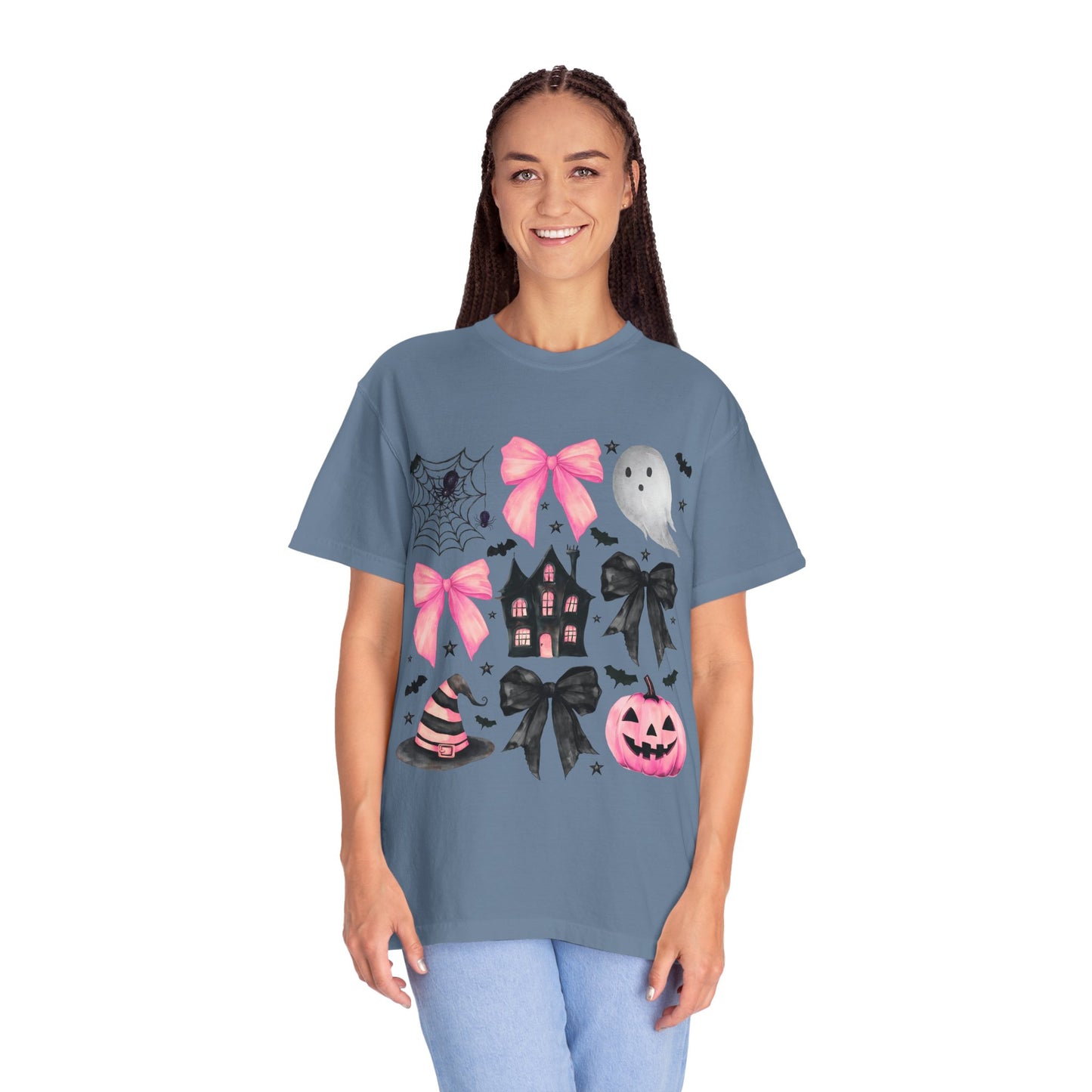 Halloween Graphic Tee, Spooky T-Shirt, Unisex Halloween Shirt, Ghost & Pumpkin Design, Autumn Casual Wear