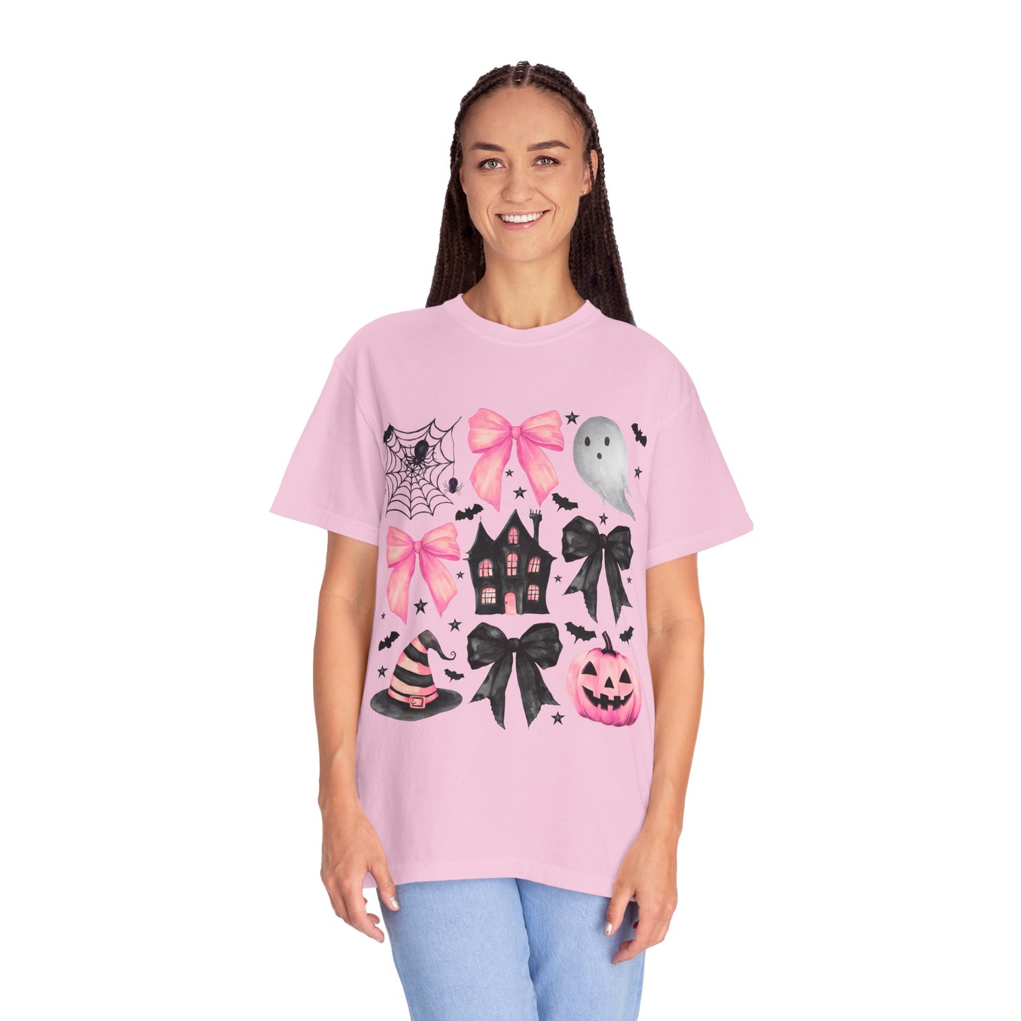 Halloween Graphic Tee, Spooky T-Shirt, Unisex Halloween Shirt, Ghost & Pumpkin Design, Autumn Casual Wear
