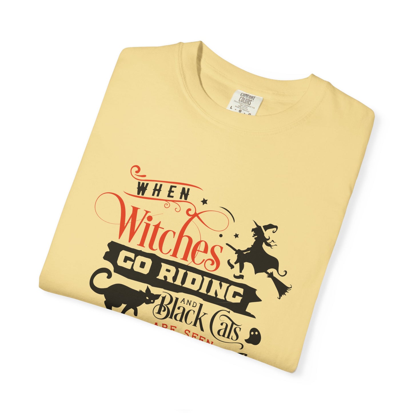 Halloween Witches T-Shirt, Spooky Tee, Unisex Graphic Shirt, Perfect for Fall Celebrations, Cat Lovers Gift, Witchy Apparel