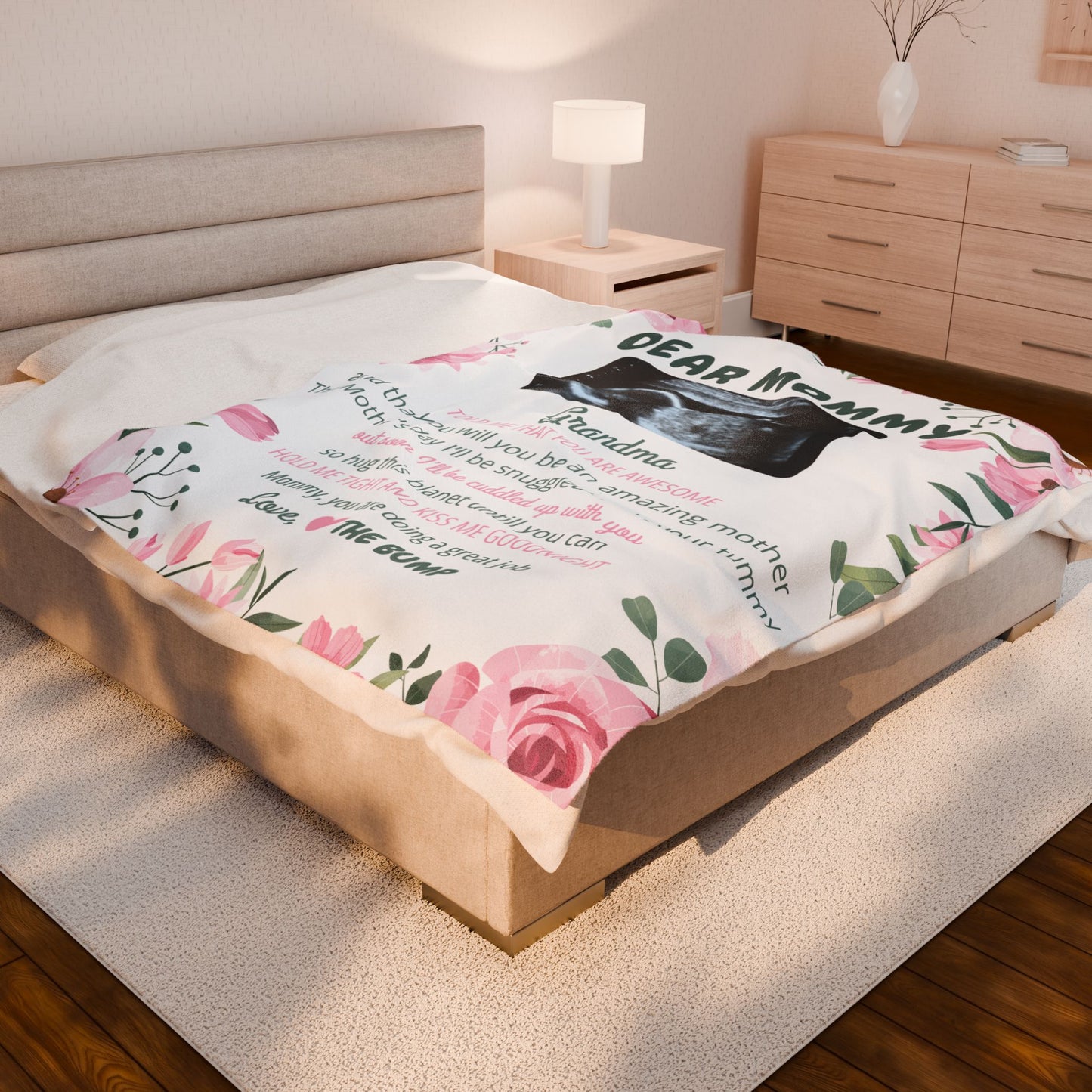 Velveteen Plush Blanket - Dear Mommy