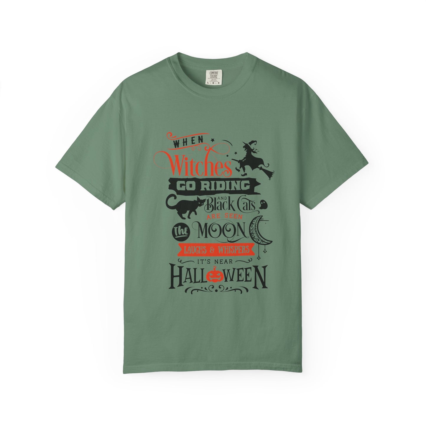 Halloween Witches T-Shirt, Spooky Tee, Unisex Graphic Shirt, Perfect for Fall Celebrations, Cat Lovers Gift, Witchy Apparel