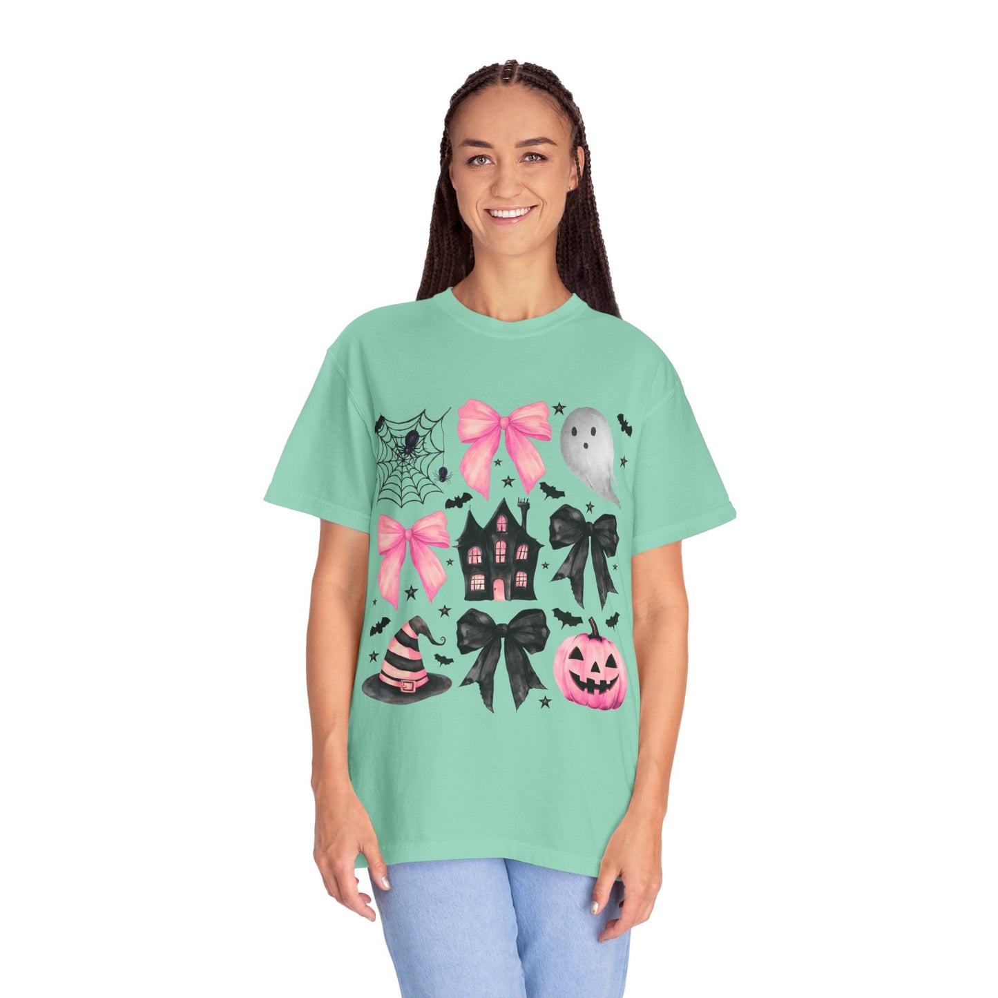 Halloween Graphic Tee, Spooky T-Shirt, Unisex Halloween Shirt, Ghost & Pumpkin Design, Autumn Casual Wear