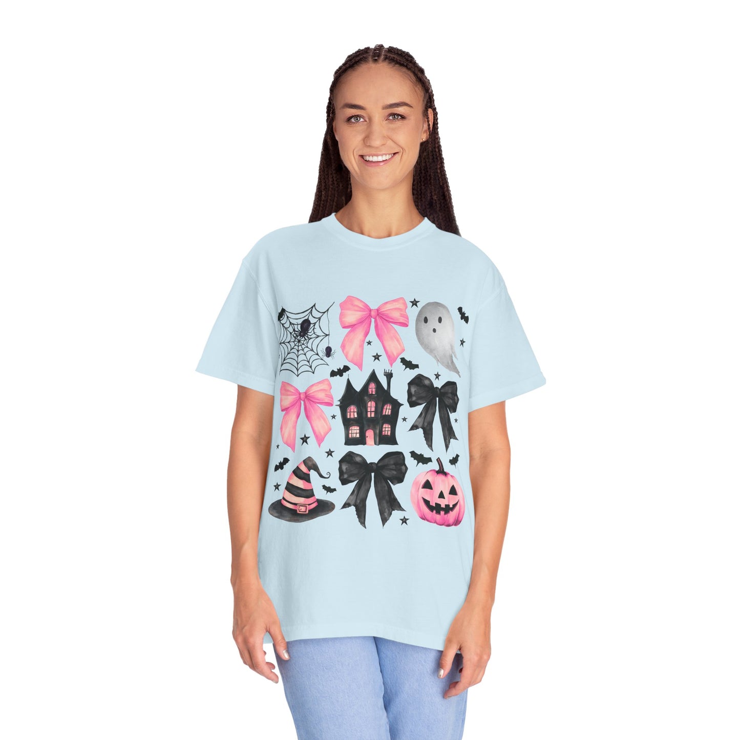 Halloween Graphic Tee, Spooky T-Shirt, Unisex Halloween Shirt, Ghost & Pumpkin Design, Autumn Casual Wear
