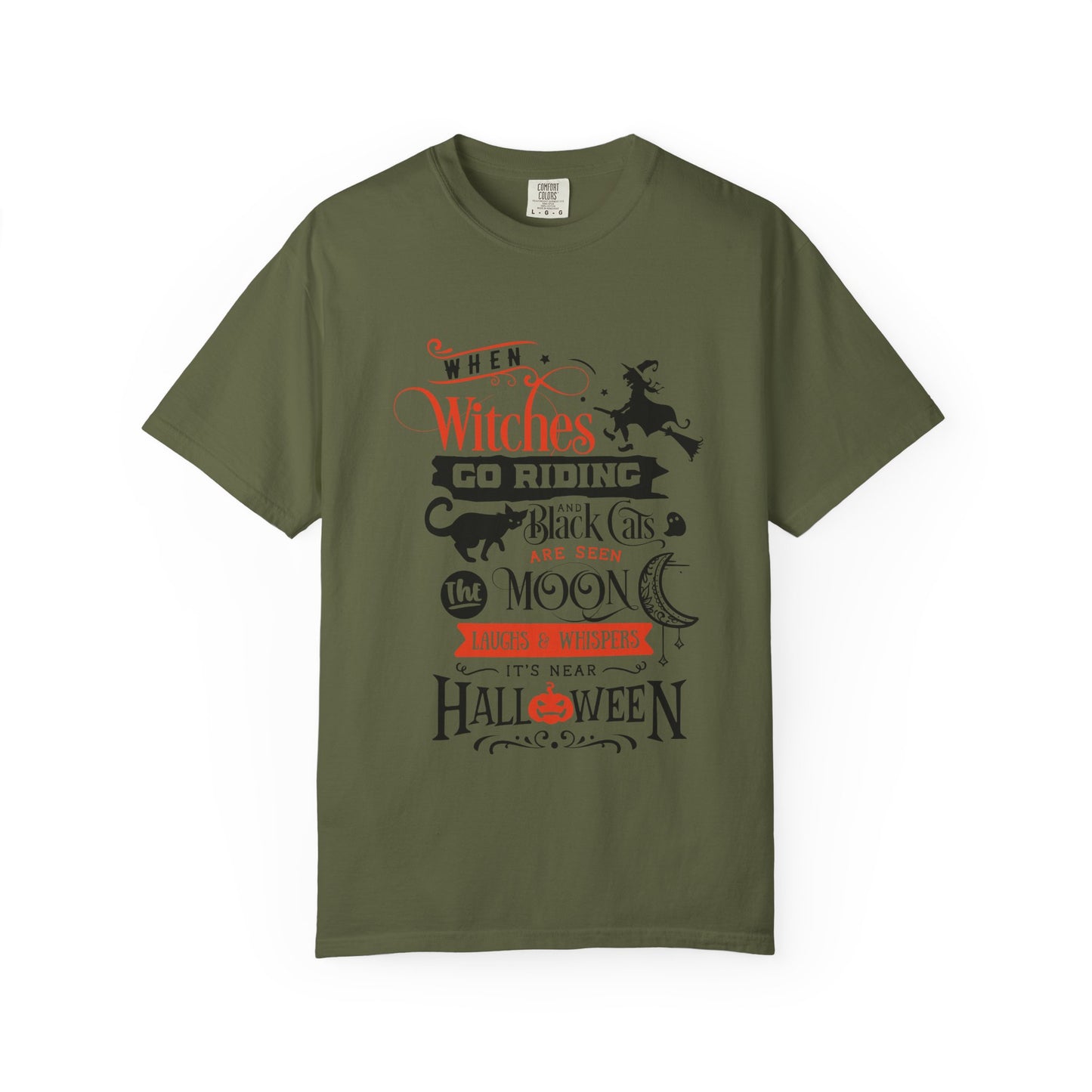 Halloween Witches T-Shirt, Spooky Tee, Unisex Graphic Shirt, Perfect for Fall Celebrations, Cat Lovers Gift, Witchy Apparel