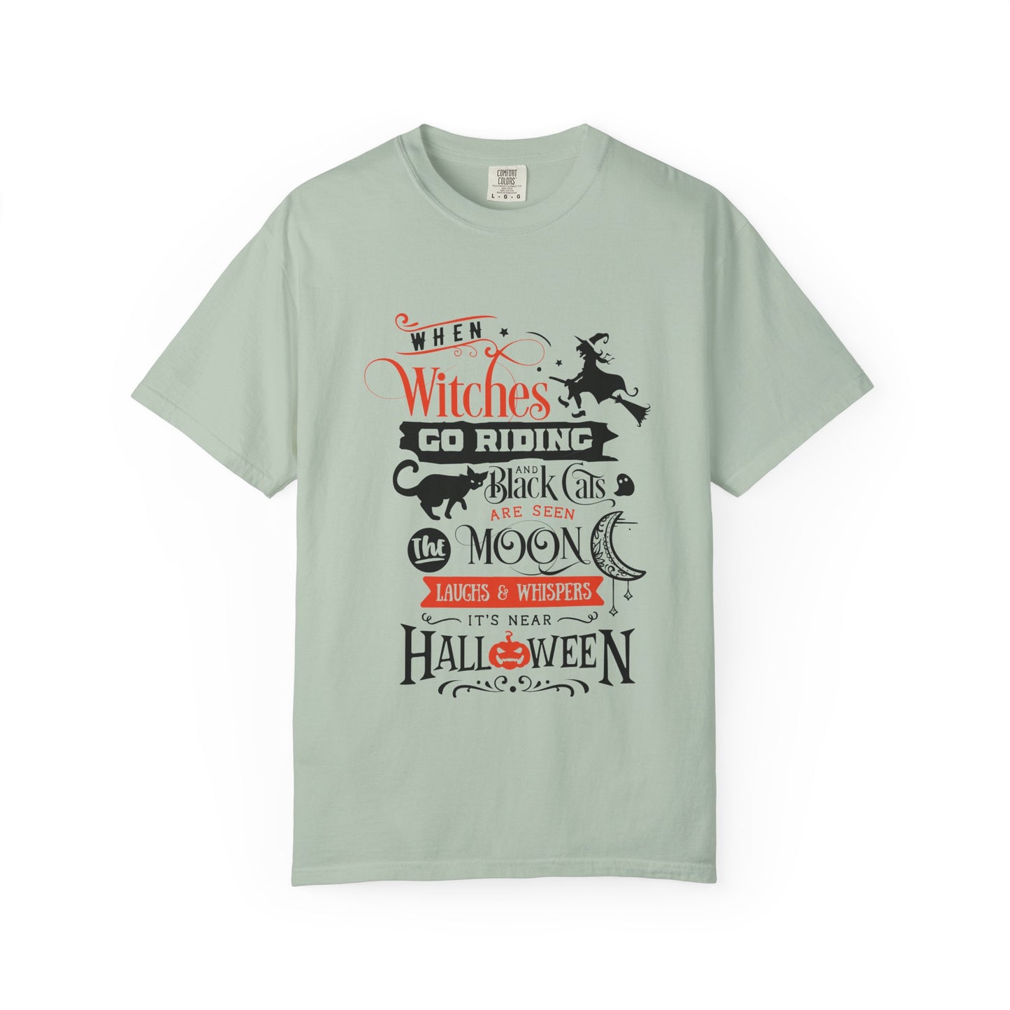 Halloween Witches T-Shirt, Spooky Tee, Unisex Graphic Shirt, Perfect for Fall Celebrations, Cat Lovers Gift, Witchy Apparel
