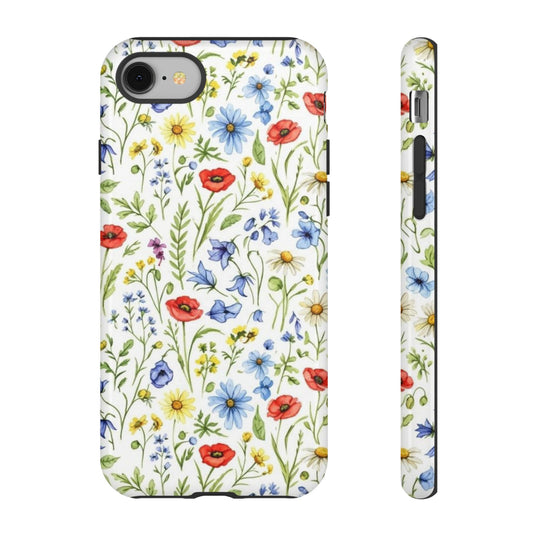 Floral Phone Case, Bohemian Style Tough Case, Nature Inspired Phone Cover, Gift for Her, Summer Vibes
