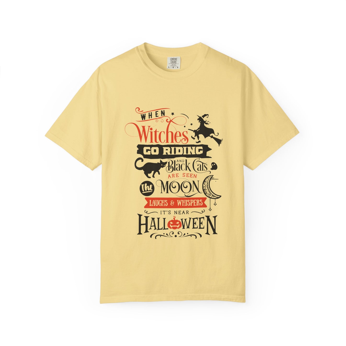 Halloween Witches T-Shirt, Spooky Tee, Unisex Graphic Shirt, Perfect for Fall Celebrations, Cat Lovers Gift, Witchy Apparel