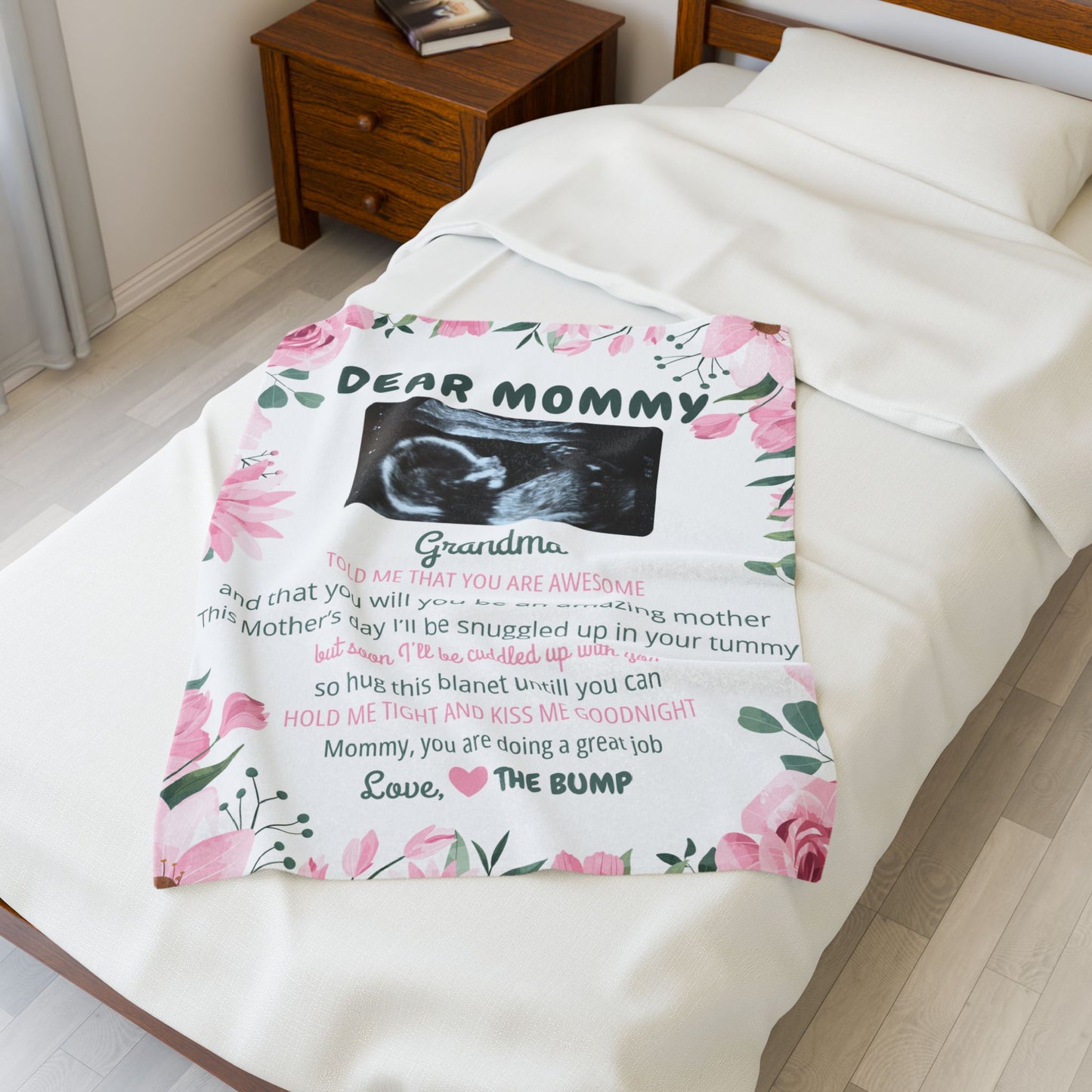 Velveteen Plush Blanket - Dear Mommy