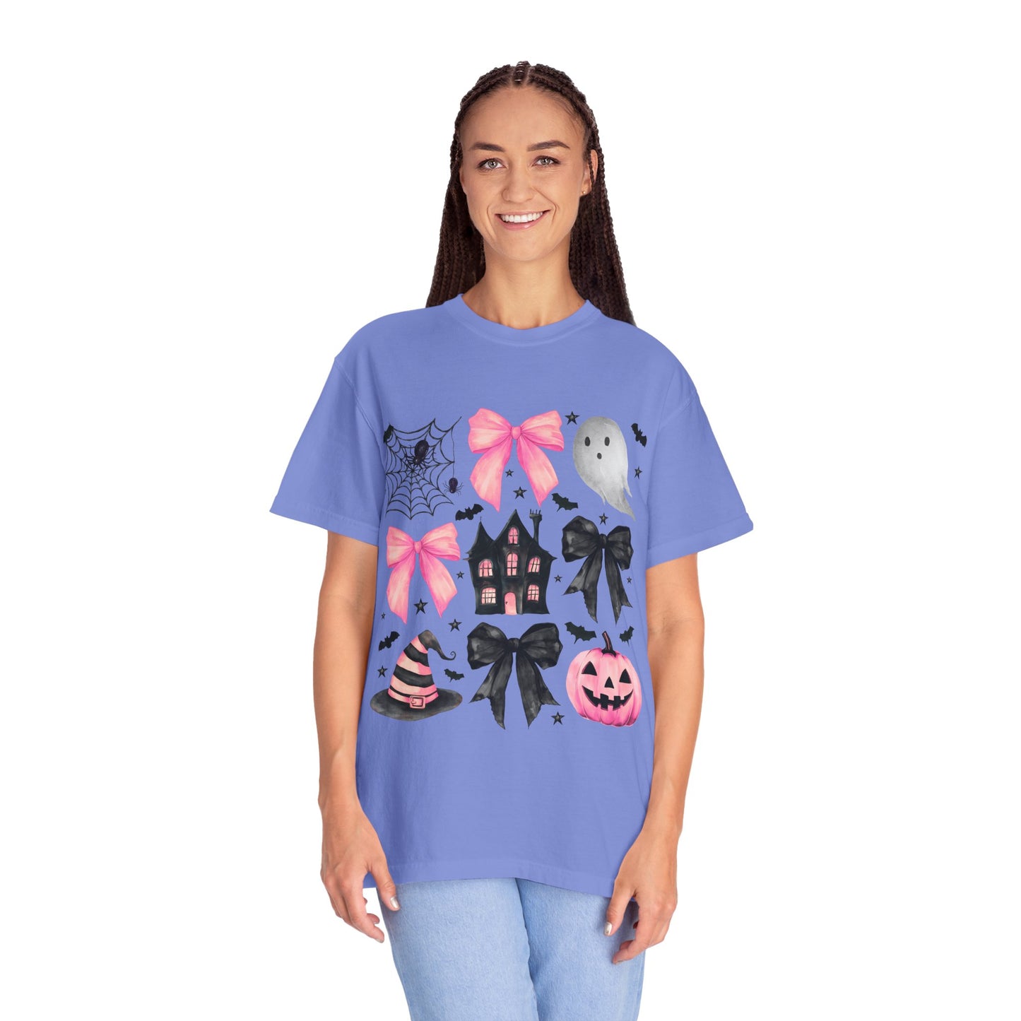 Halloween Graphic Tee, Spooky T-Shirt, Unisex Halloween Shirt, Ghost & Pumpkin Design, Autumn Casual Wear