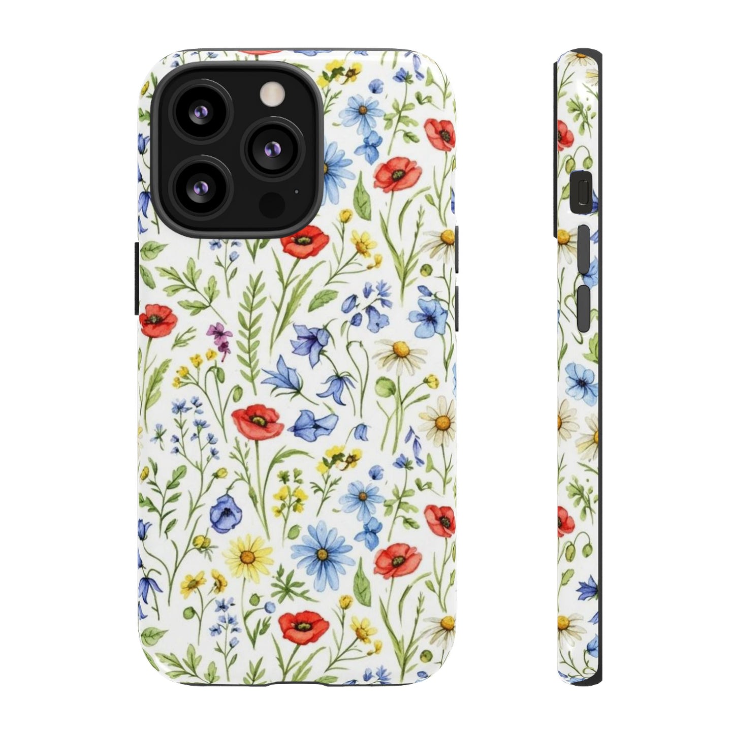 Floral Phone Case, Bohemian Style Tough Case, Nature Inspired Phone Cover, Gift for Her, Summer Vibes