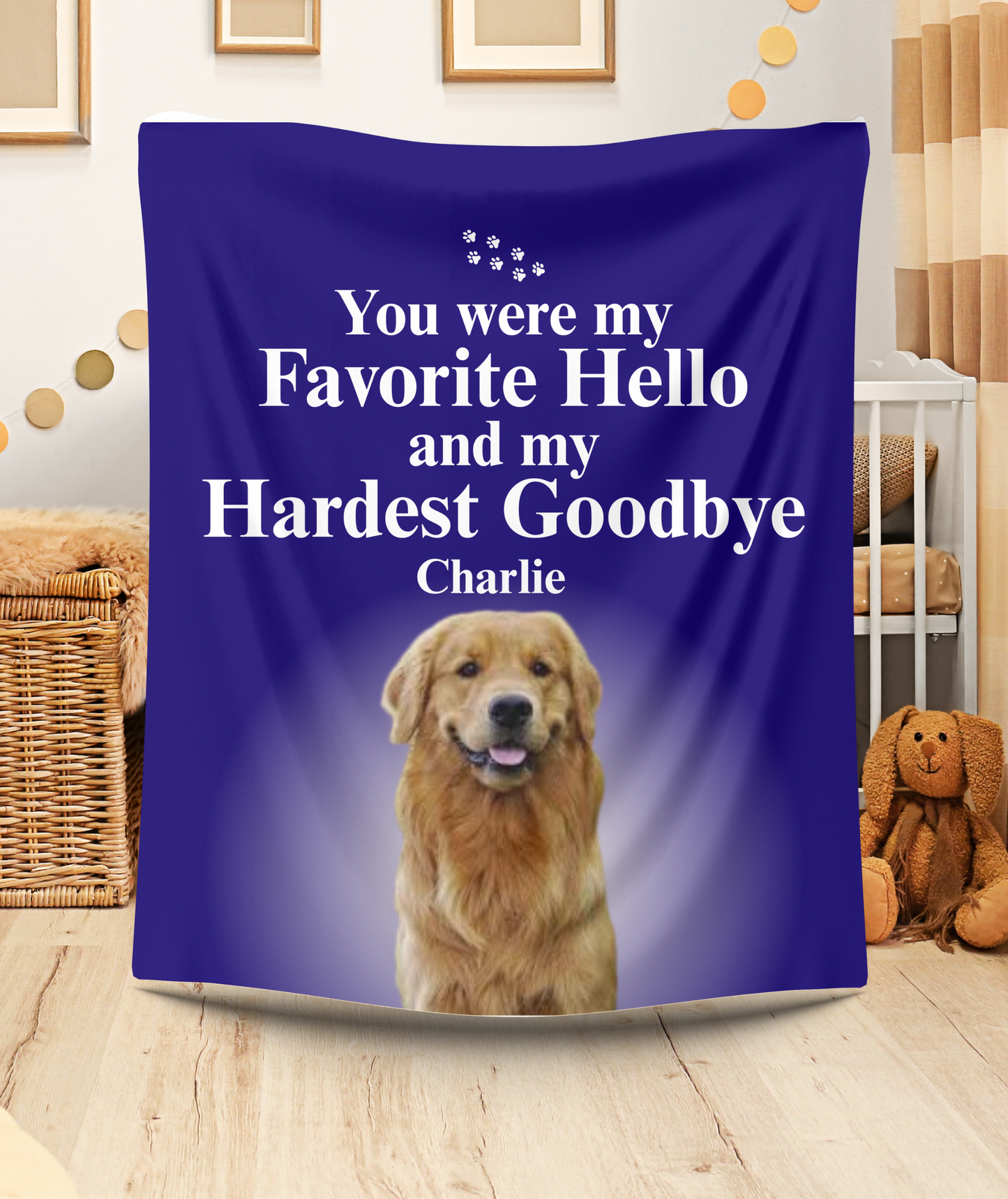 Pet Memorial Cozy Plush Fleece Blanket - 50x60