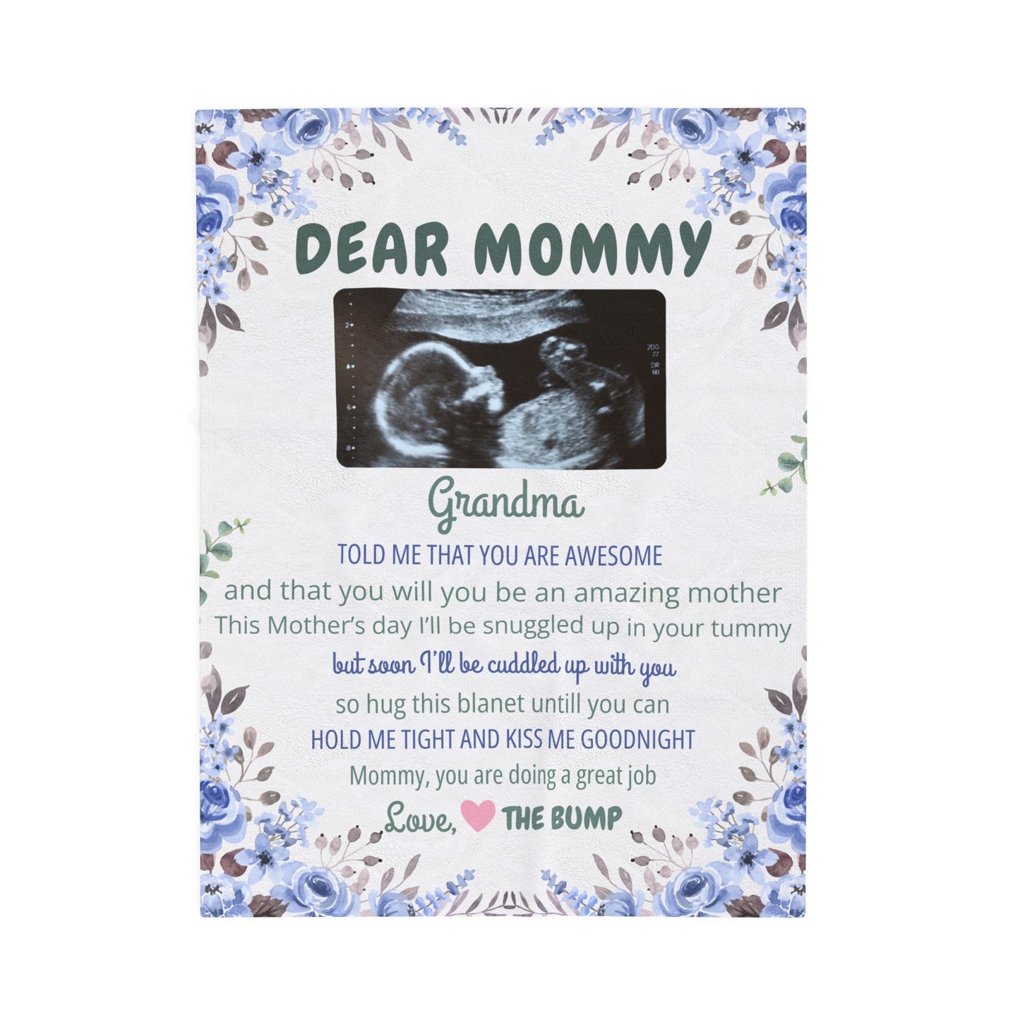 Personalized Velveteen Plush Blanket for Expecting Mothers