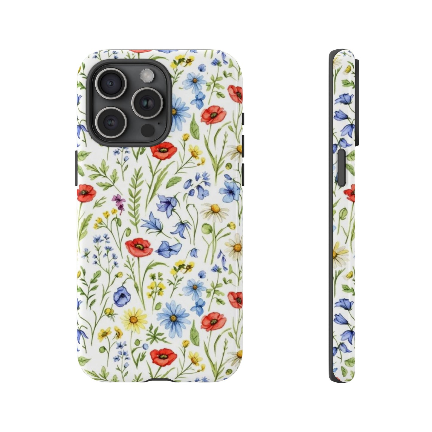 Floral Phone Case, Bohemian Style Tough Case, Nature Inspired Phone Cover, Gift for Her, Summer Vibes