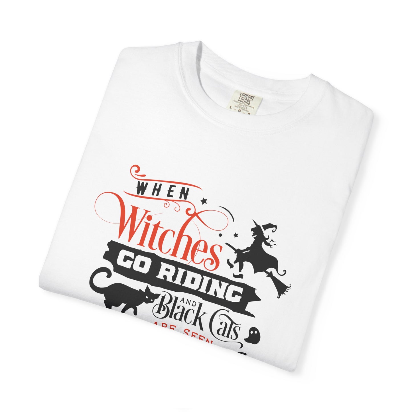 Halloween Witches T-Shirt, Spooky Tee, Unisex Graphic Shirt, Perfect for Fall Celebrations, Cat Lovers Gift, Witchy Apparel