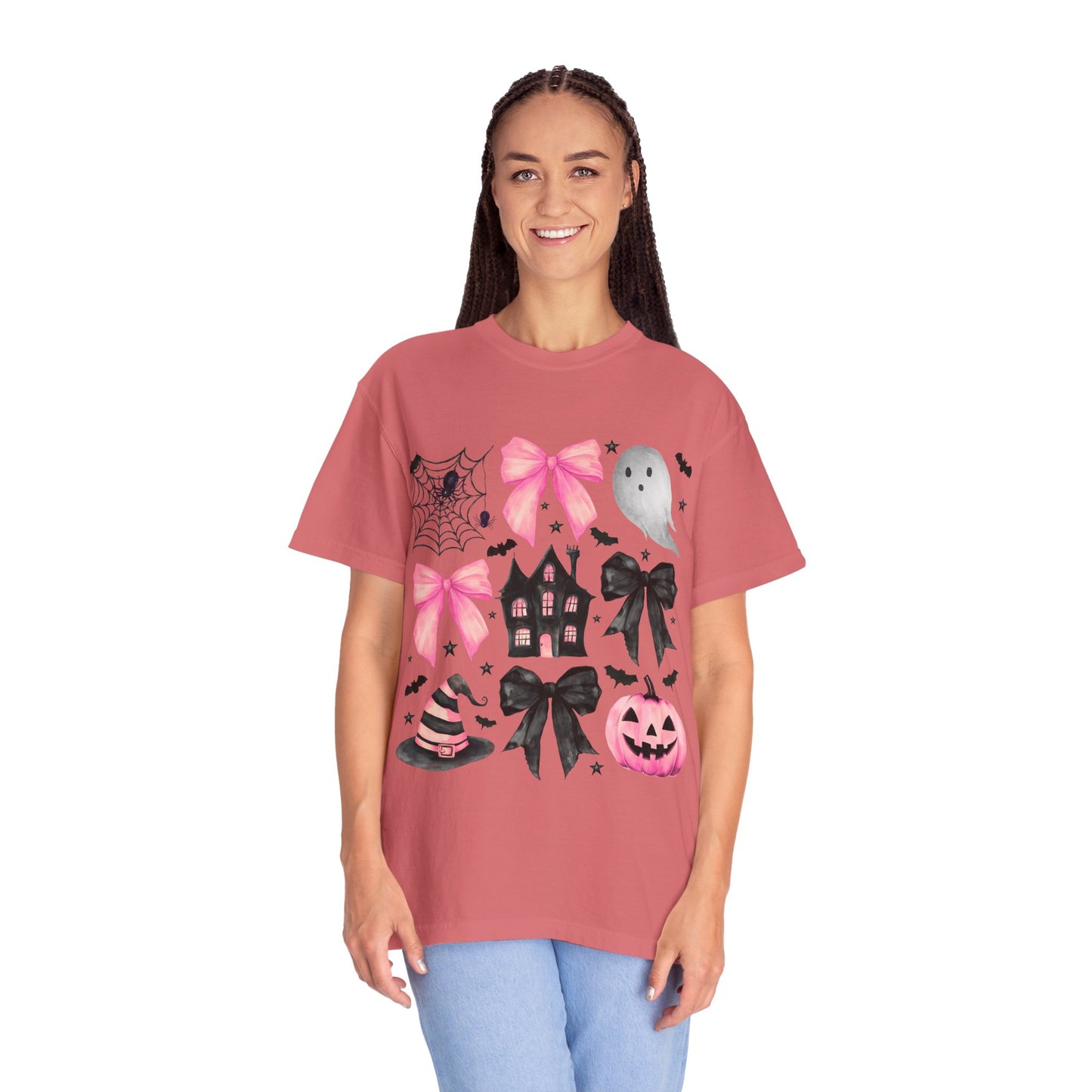 Halloween Graphic Tee, Spooky T-Shirt, Unisex Halloween Shirt, Ghost & Pumpkin Design, Autumn Casual Wear
