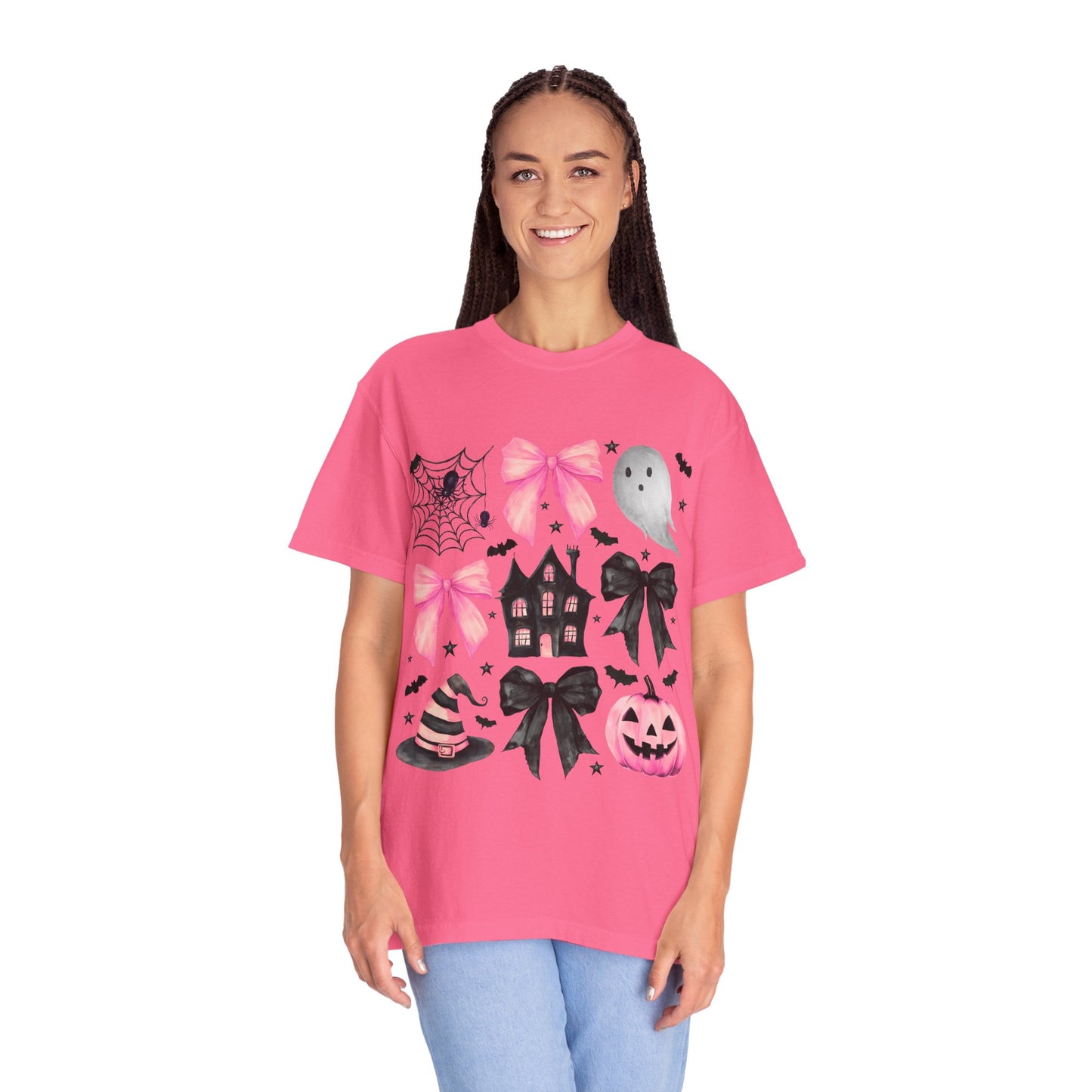 Halloween Graphic Tee, Spooky T-Shirt, Unisex Halloween Shirt, Ghost & Pumpkin Design, Autumn Casual Wear