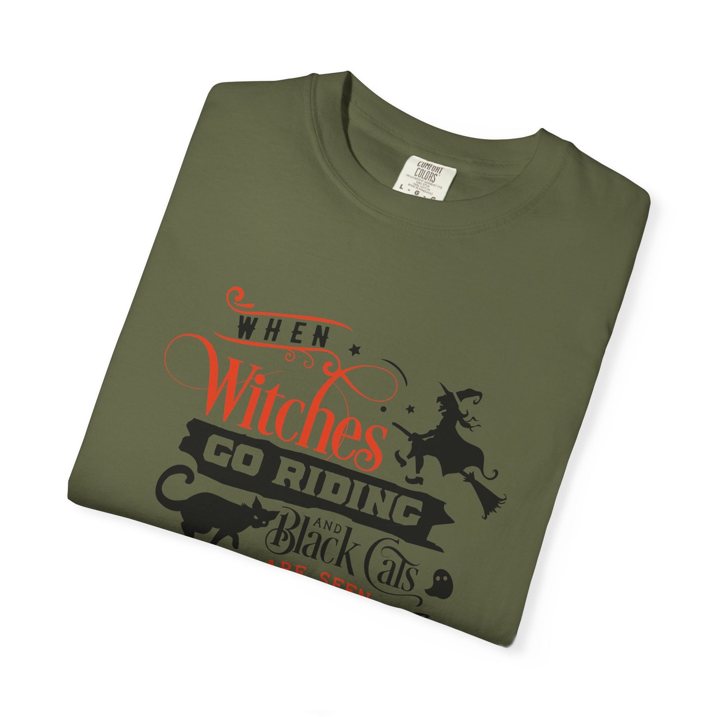 Halloween Witches T-Shirt, Spooky Tee, Unisex Graphic Shirt, Perfect for Fall Celebrations, Cat Lovers Gift, Witchy Apparel