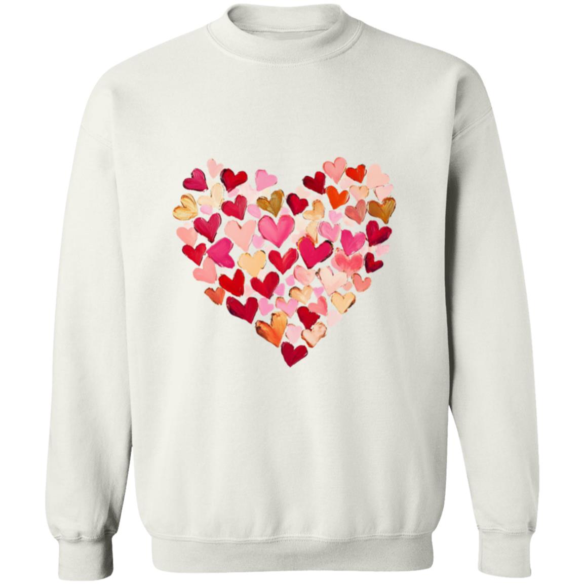 Valentines Day Brushstroke Heart Sweater Pullover Sweatshirt
