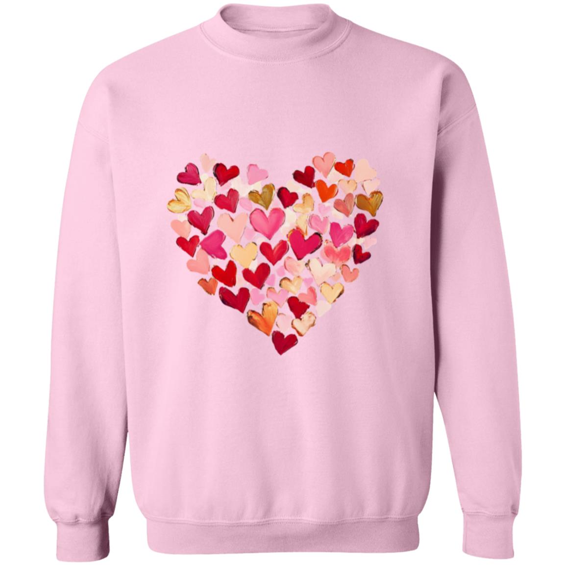 Valentines Day Brushstroke Heart Sweater Pullover Sweatshirt