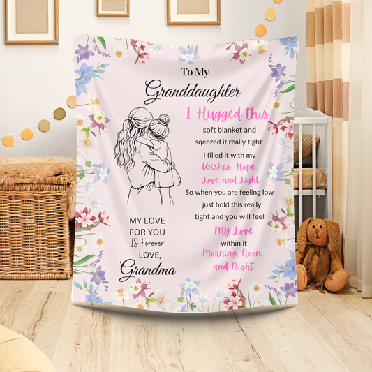 Granddaughter Plush Fleece Blanket - 50x60