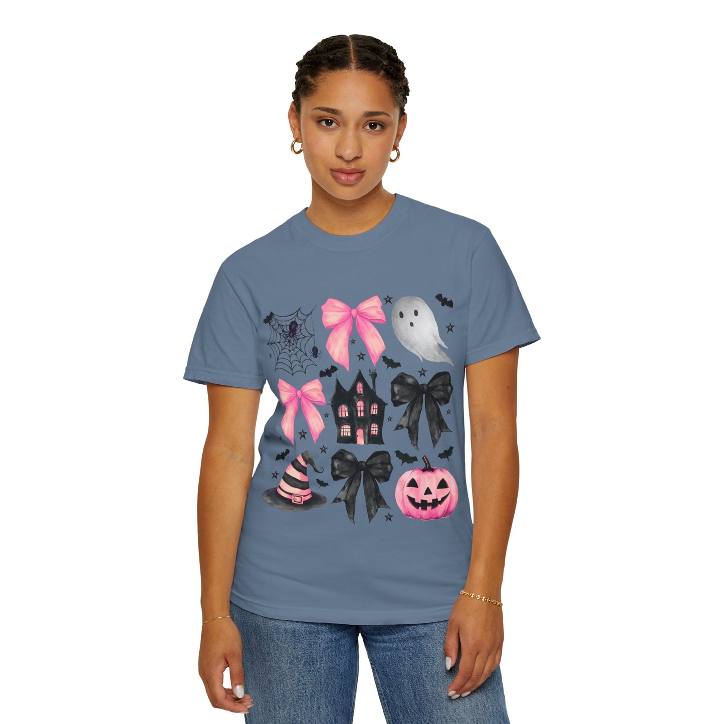 Halloween Graphic Tee, Spooky T-Shirt, Unisex Halloween Shirt, Ghost & Pumpkin Design, Autumn Casual Wear