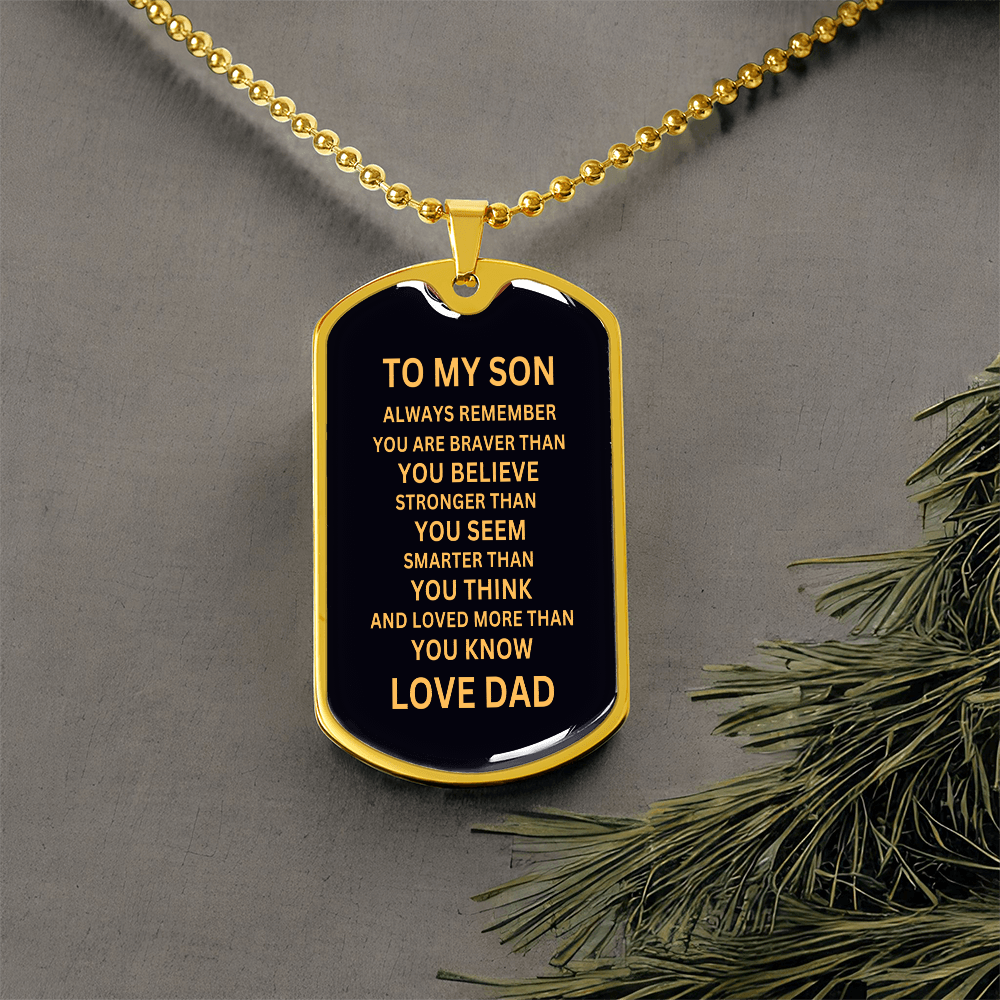 To My Son Dog Tag | From Dad