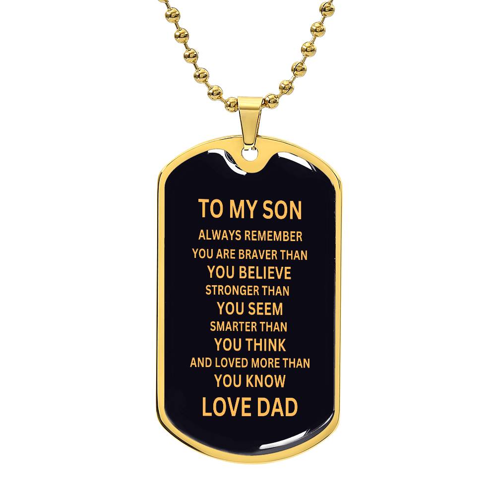 To My Son Dog Tag | From Dad
