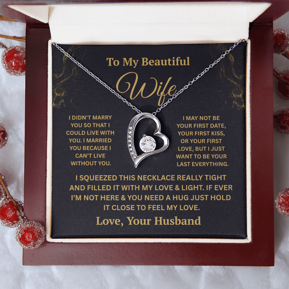 To My Beautiful Wife Forever Love Necklace