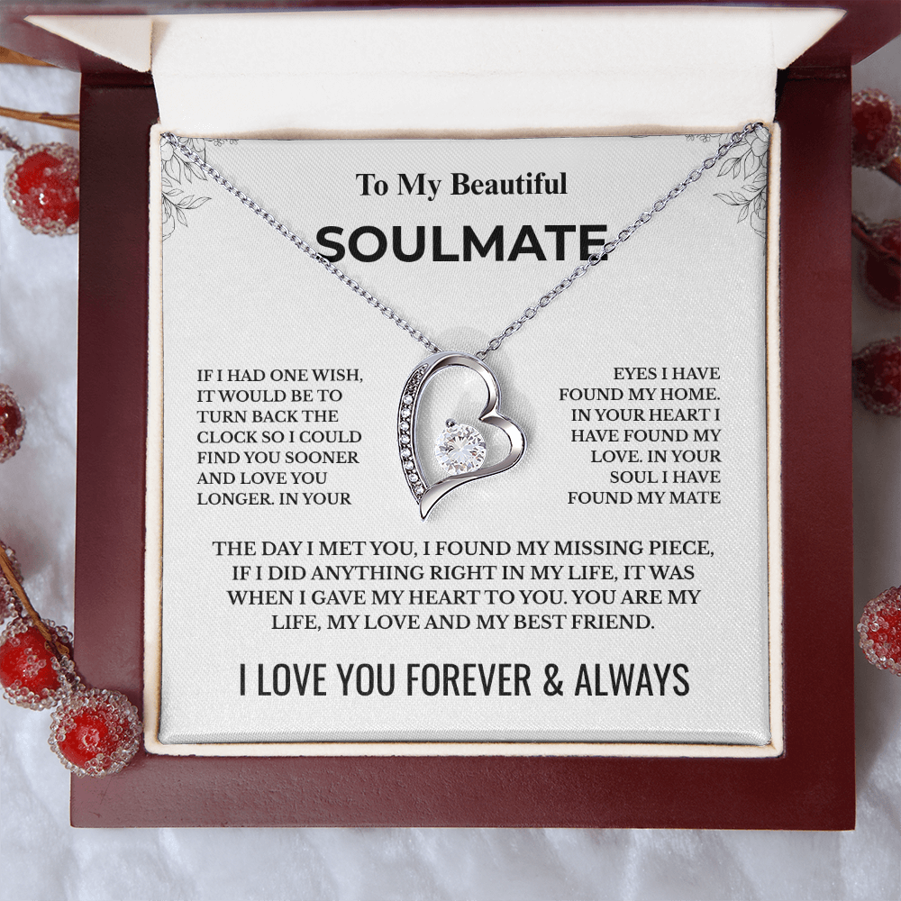 To My Beautiful Soulmate - Forever Love Necklace