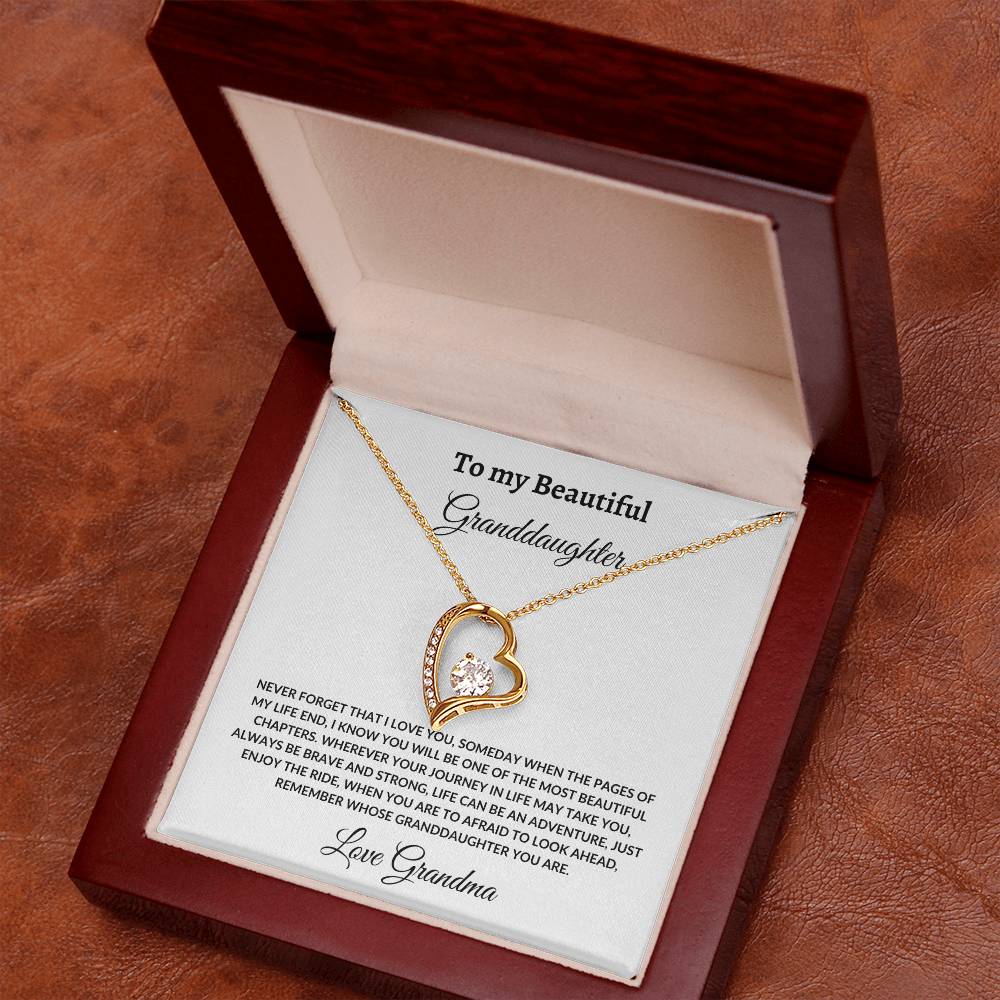 To My Granddaughter Forever Love Necklace