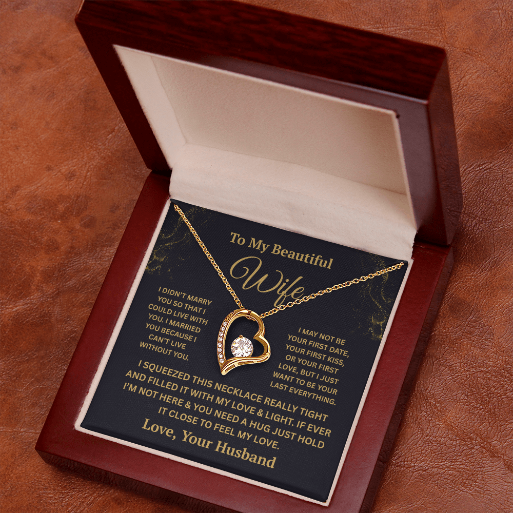 To My Beautiful Wife Forever Love Necklace