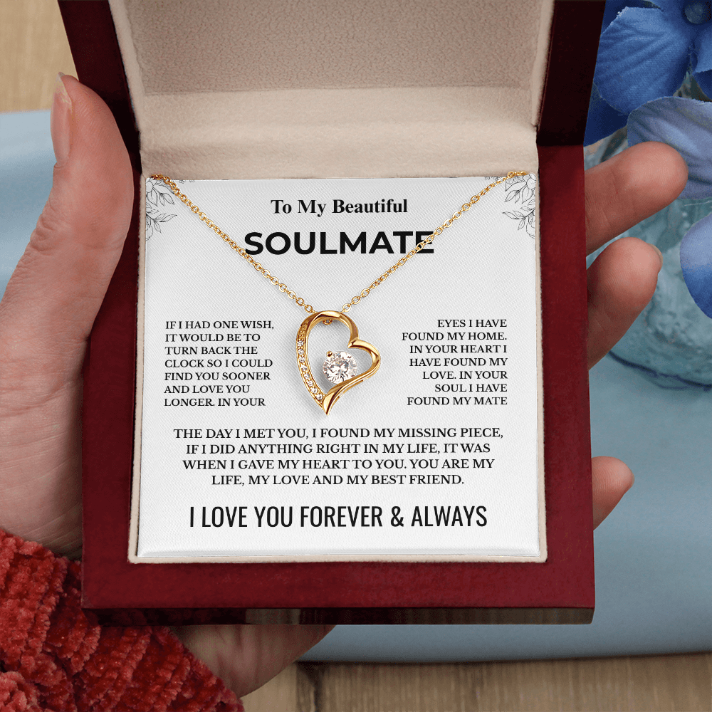 To My Beautiful Soulmate - Forever Love Necklace
