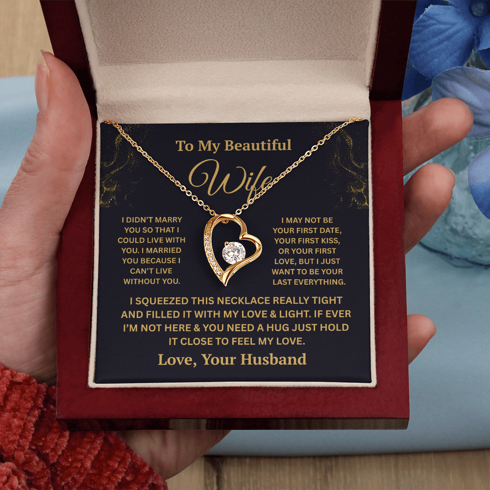 To My Beautiful Wife Forever Love Necklace