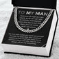 To My Man - Cuban Link Necklace