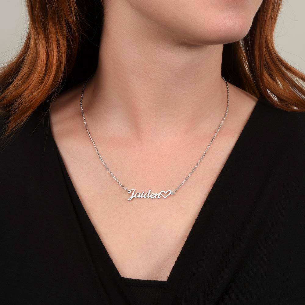 Personalized Name Necklace With Heart