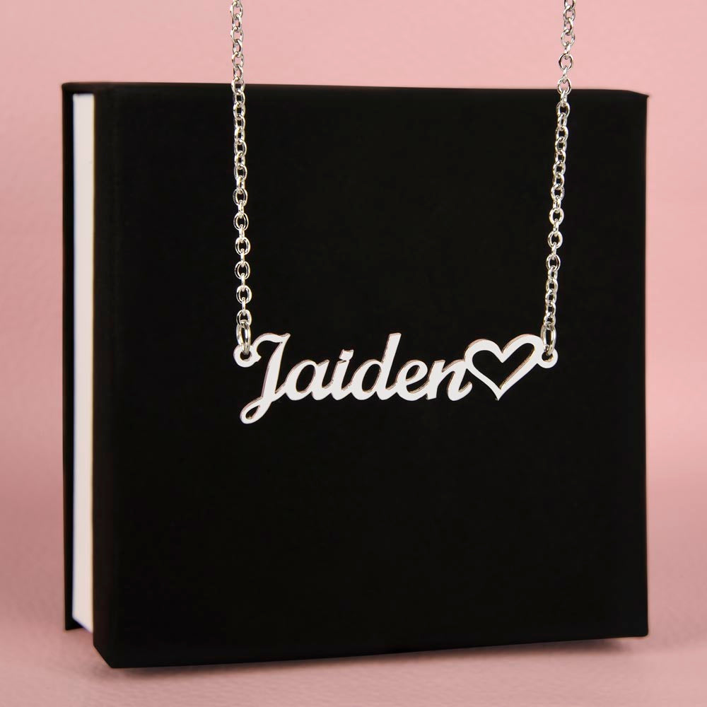 Personalized Name Necklace With Heart